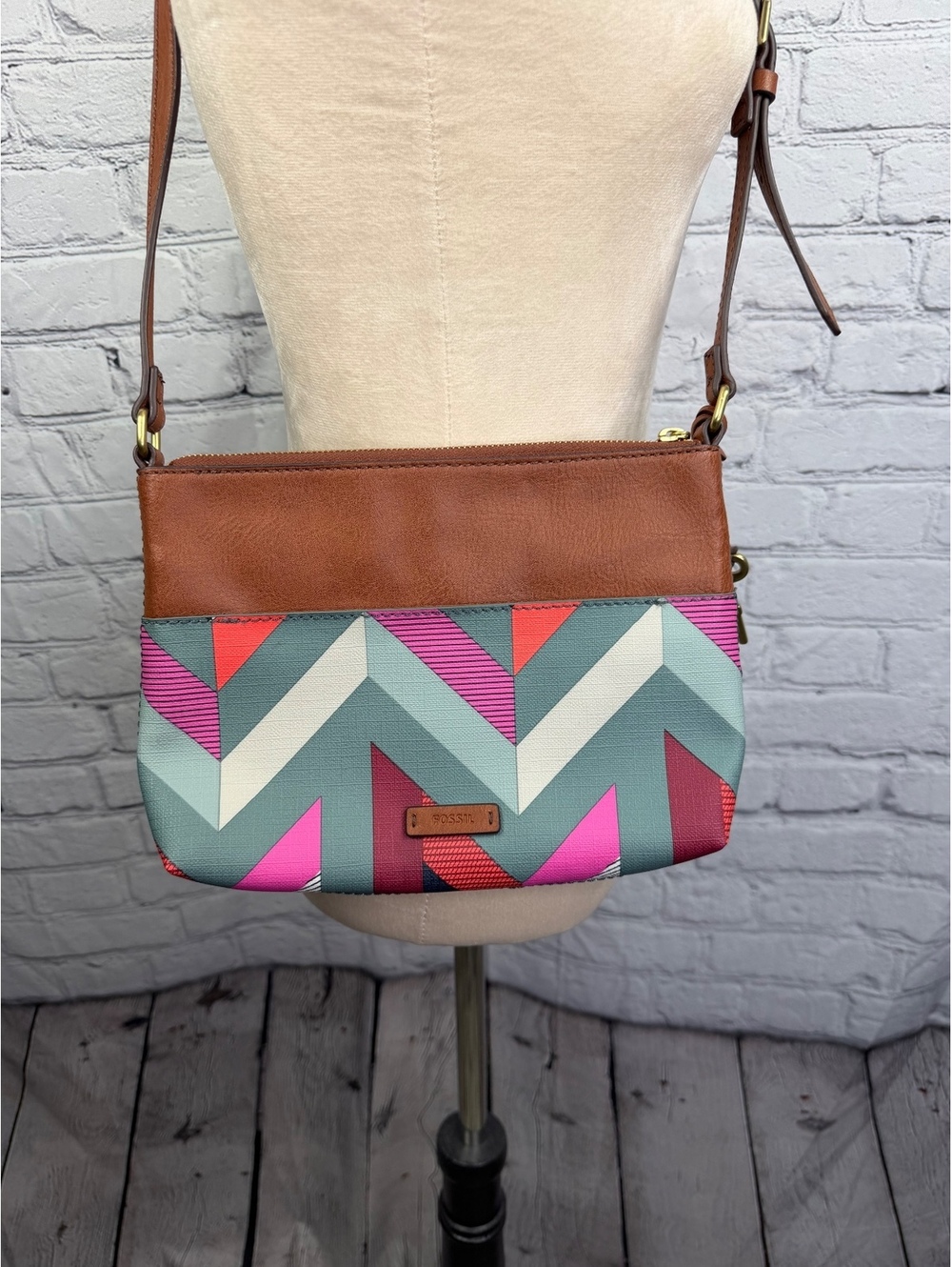 Fossil Fiona Chevron Crossbody